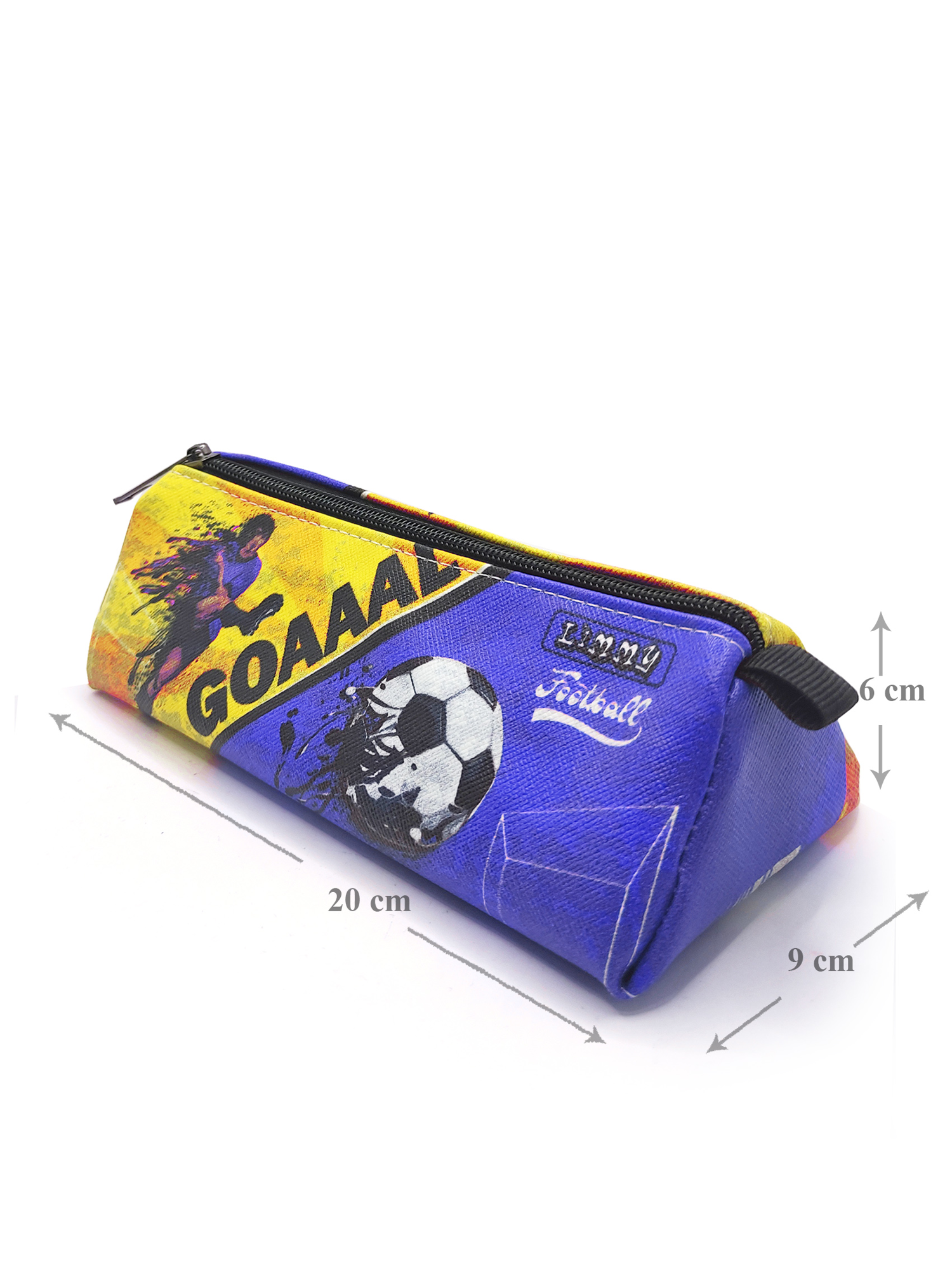 Kalem Kutusu Lacivert Sarı Renkli Futbol Üçgen Kalemkutu Jumbo Ve