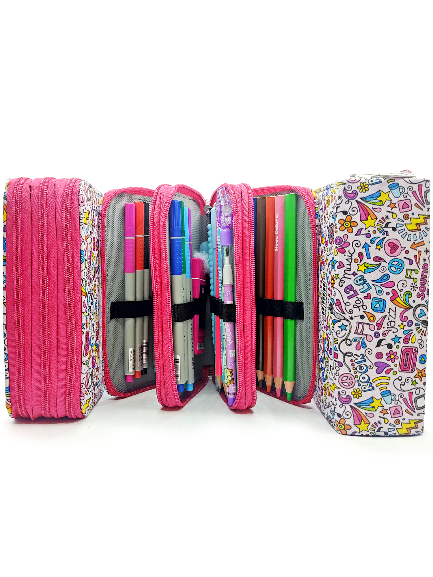 Kalem Kutusu Müzik Desenli Kawai Organizer Kalemkutu Vegan Deri Ü