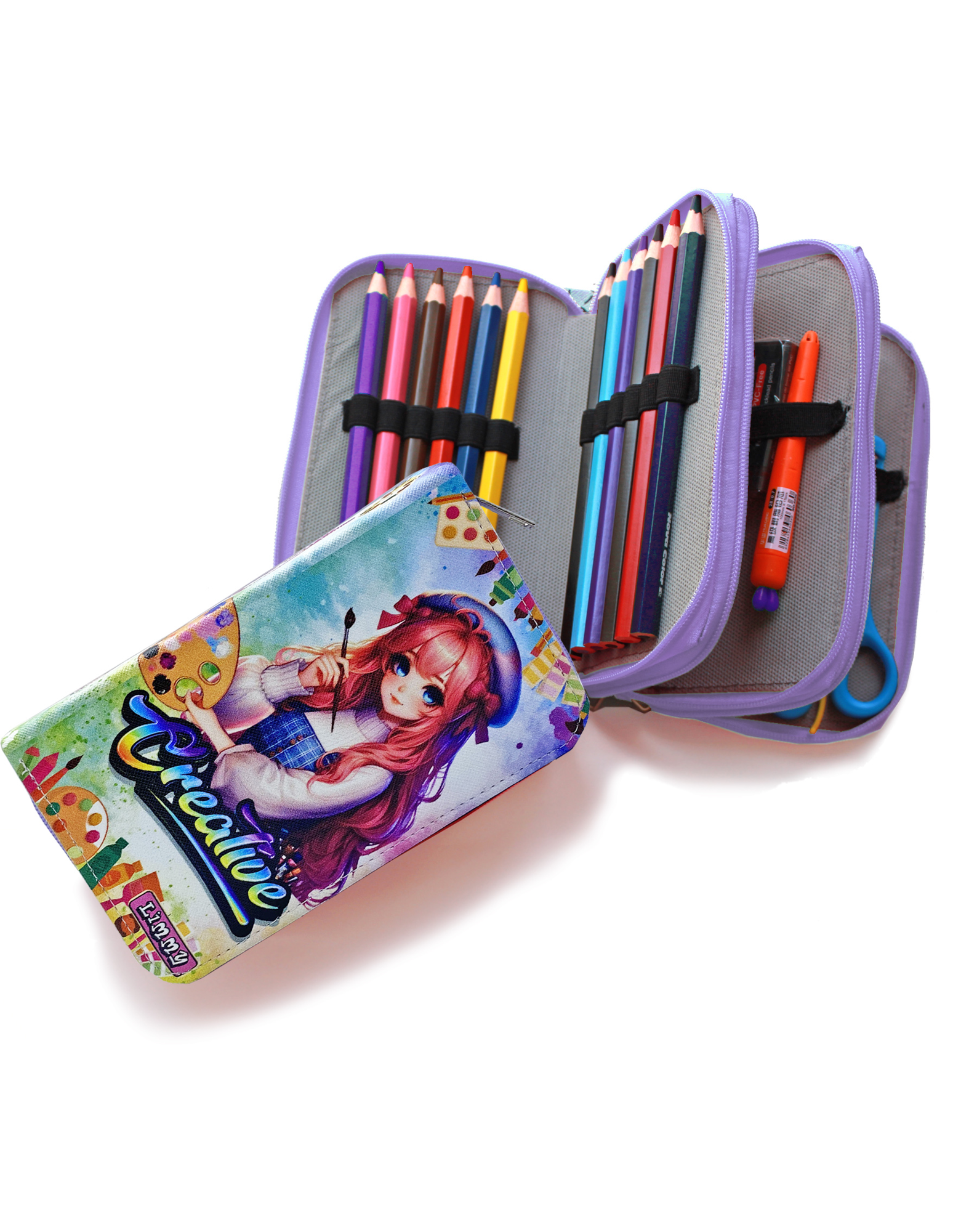 Kalem Kutusu Ressam Kız Resim Kawai Organizer Kalemkutu Vegan Der