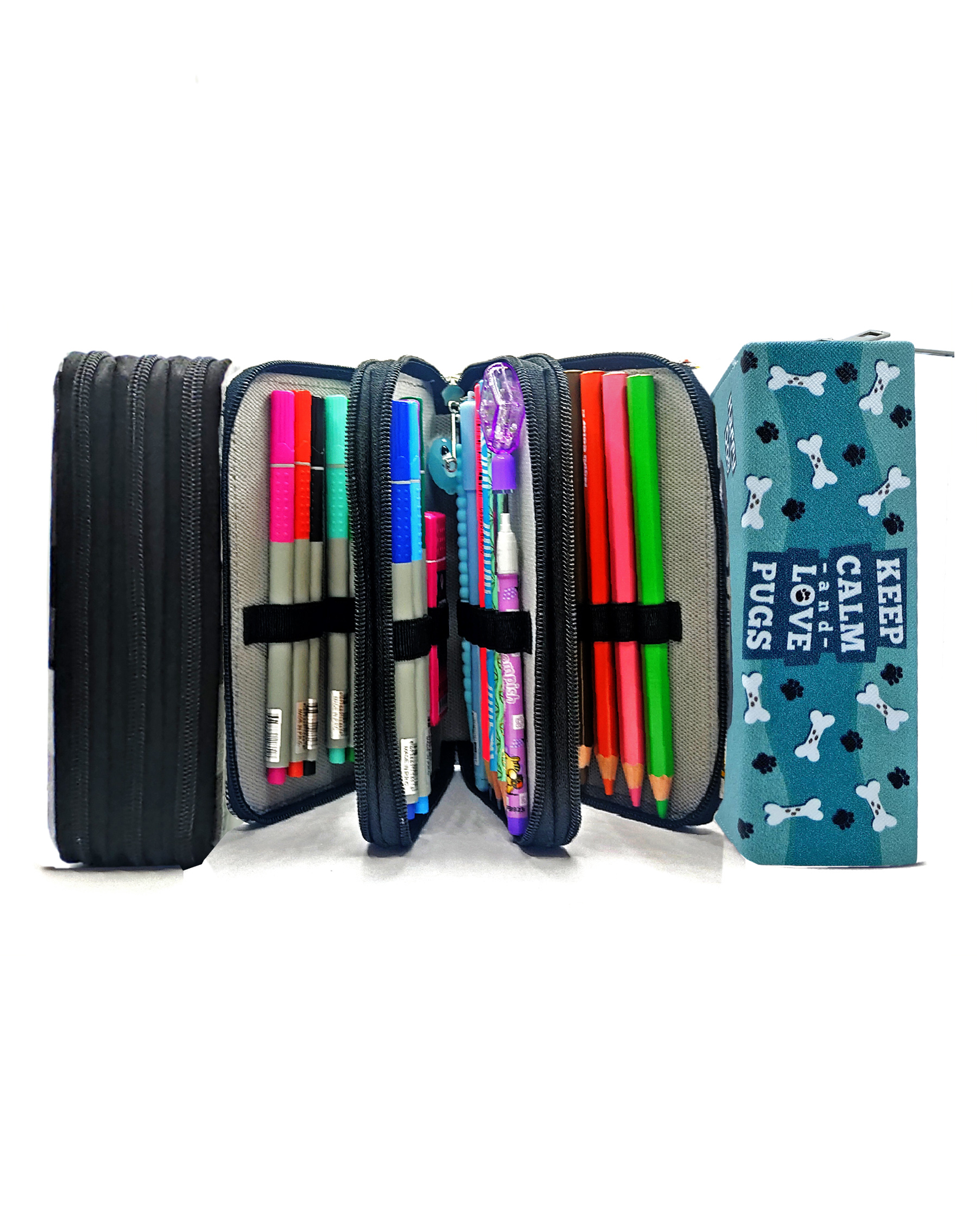 Kalem Kutusu Sevimli Köpek Kawai Organizer Kalemkutu Vegan Deri Ü