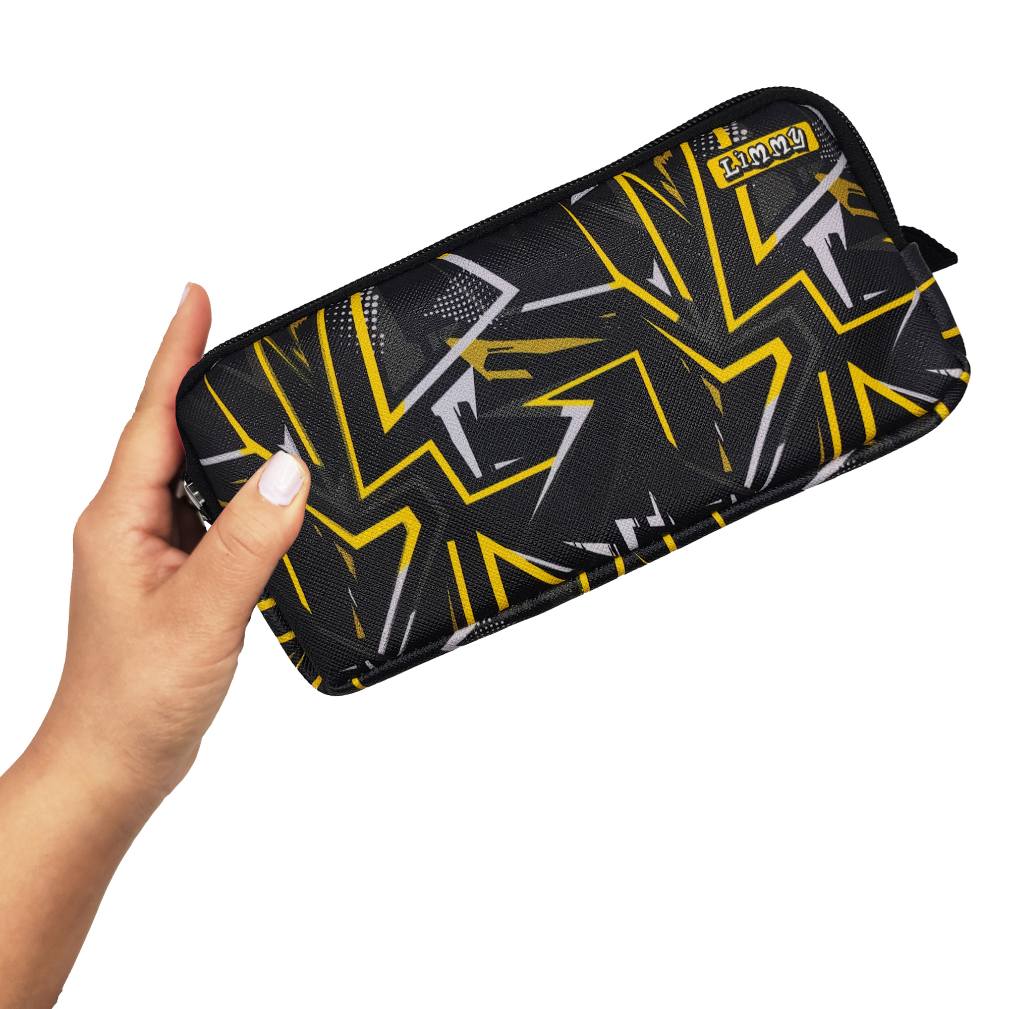 Kalem Kutusu Siyah Kamuflaj Kalemkutu Vegan Deri iki Bölmeli Kale