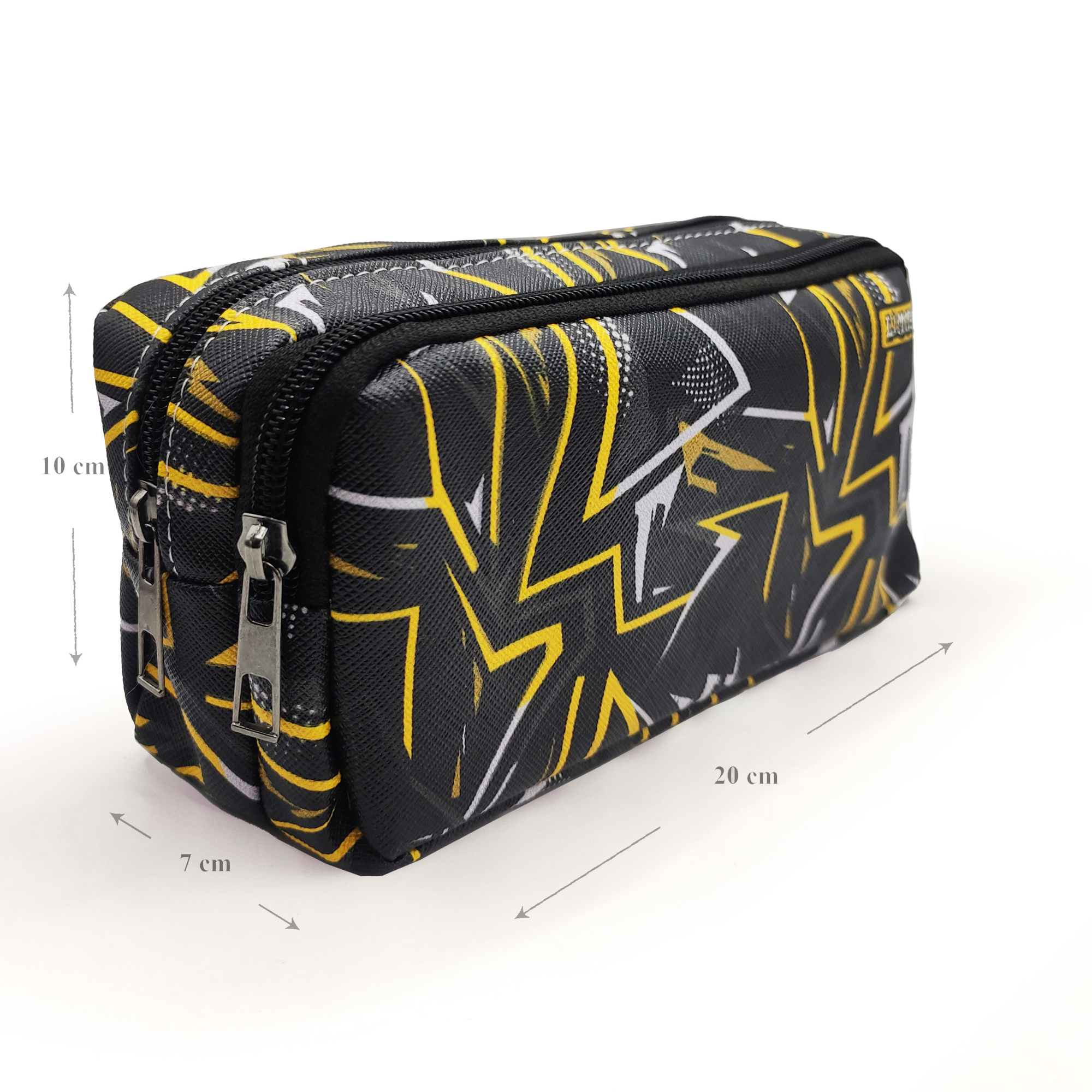 Kalem Kutusu Siyah Kamuflaj Kalemkutu Vegan Deri iki Bölmeli Kale