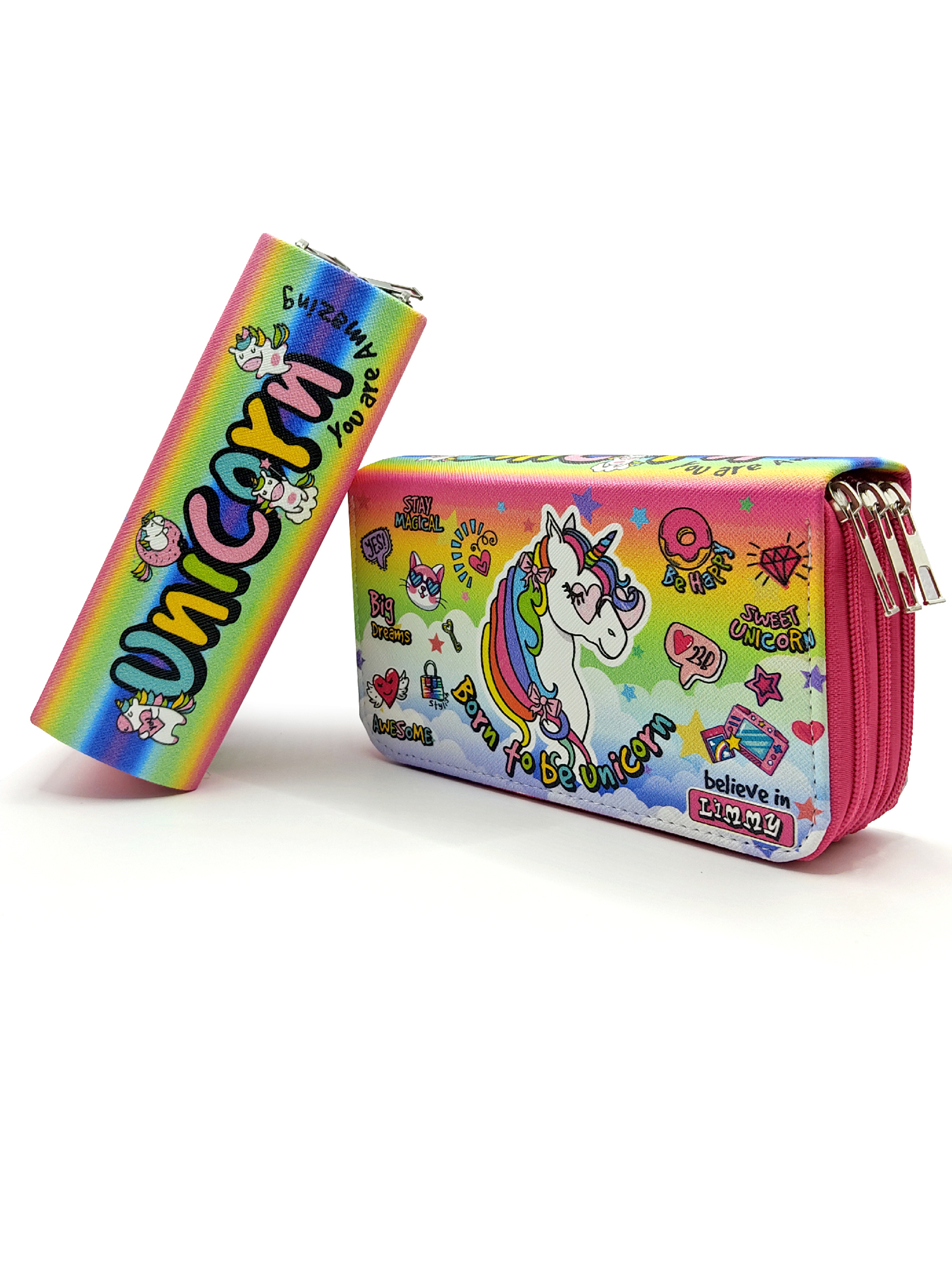 Kalem Kutusu Unicorn Pembe Cool Tarz Kawai Organizer Kalemkutu Üç