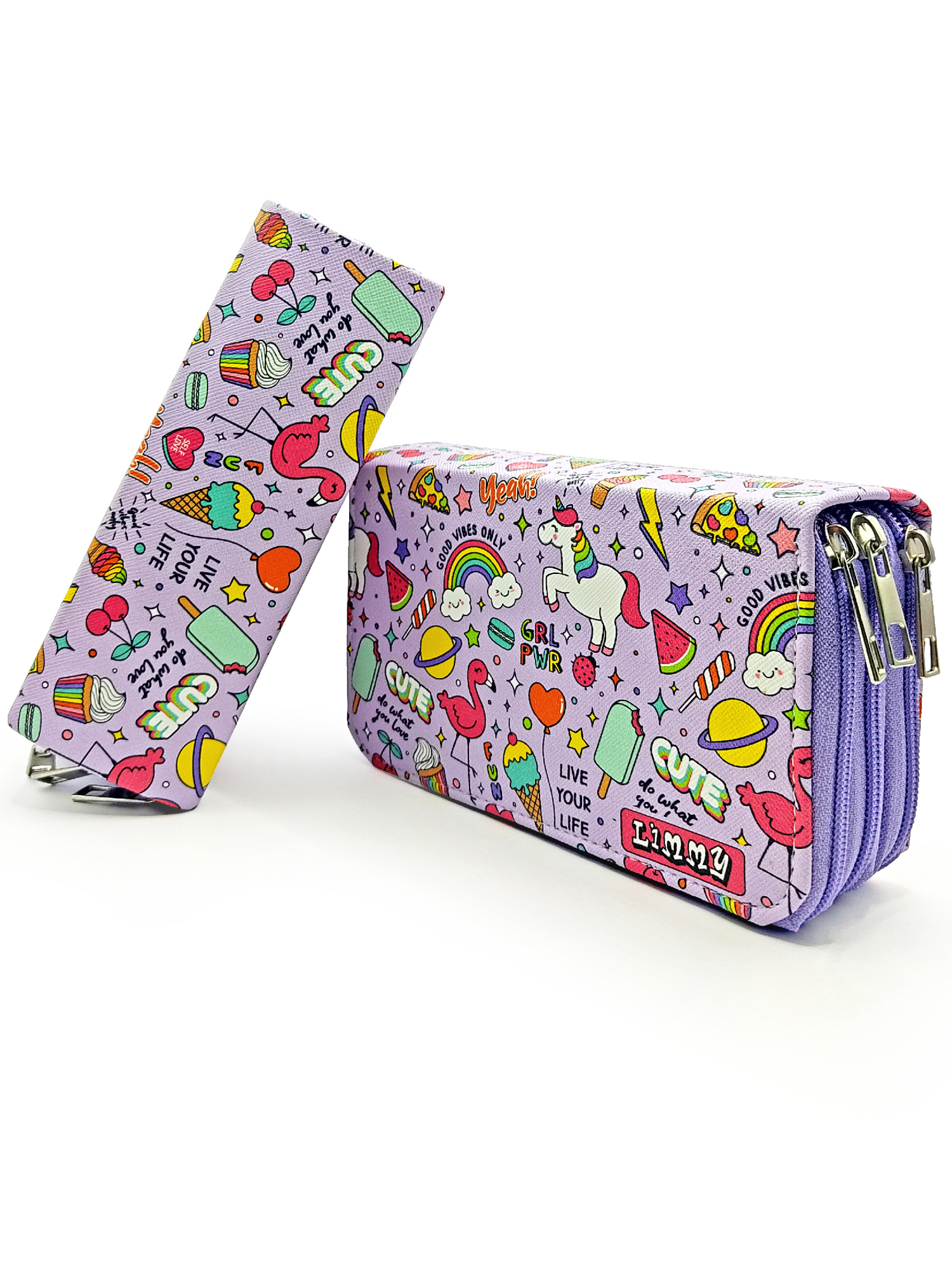 Kalem Kutusu Unicorn-Flamingo Kawai Organizer Kalemkutu Vegan Der