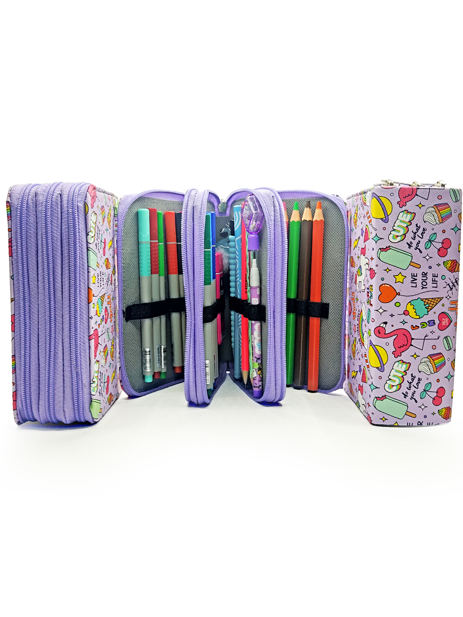 Kalem Kutusu Unicorn-Flamingo Kawai Organizer Kalemkutu Vegan Der