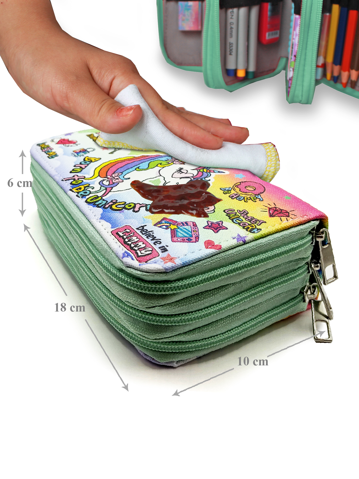 Limmy Kalem Kutusu Unicorn Cool Tarz Kawai Organizer Kalemkutu Vegan De