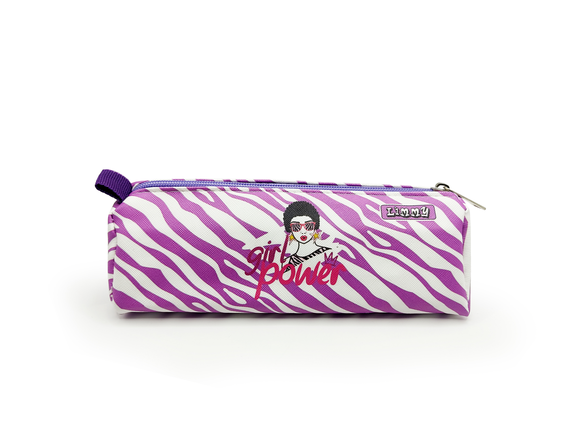 Kalem Kutusu Zebra Super Girl Kalemlik Üçgen Kalemkutu Vegan Deri