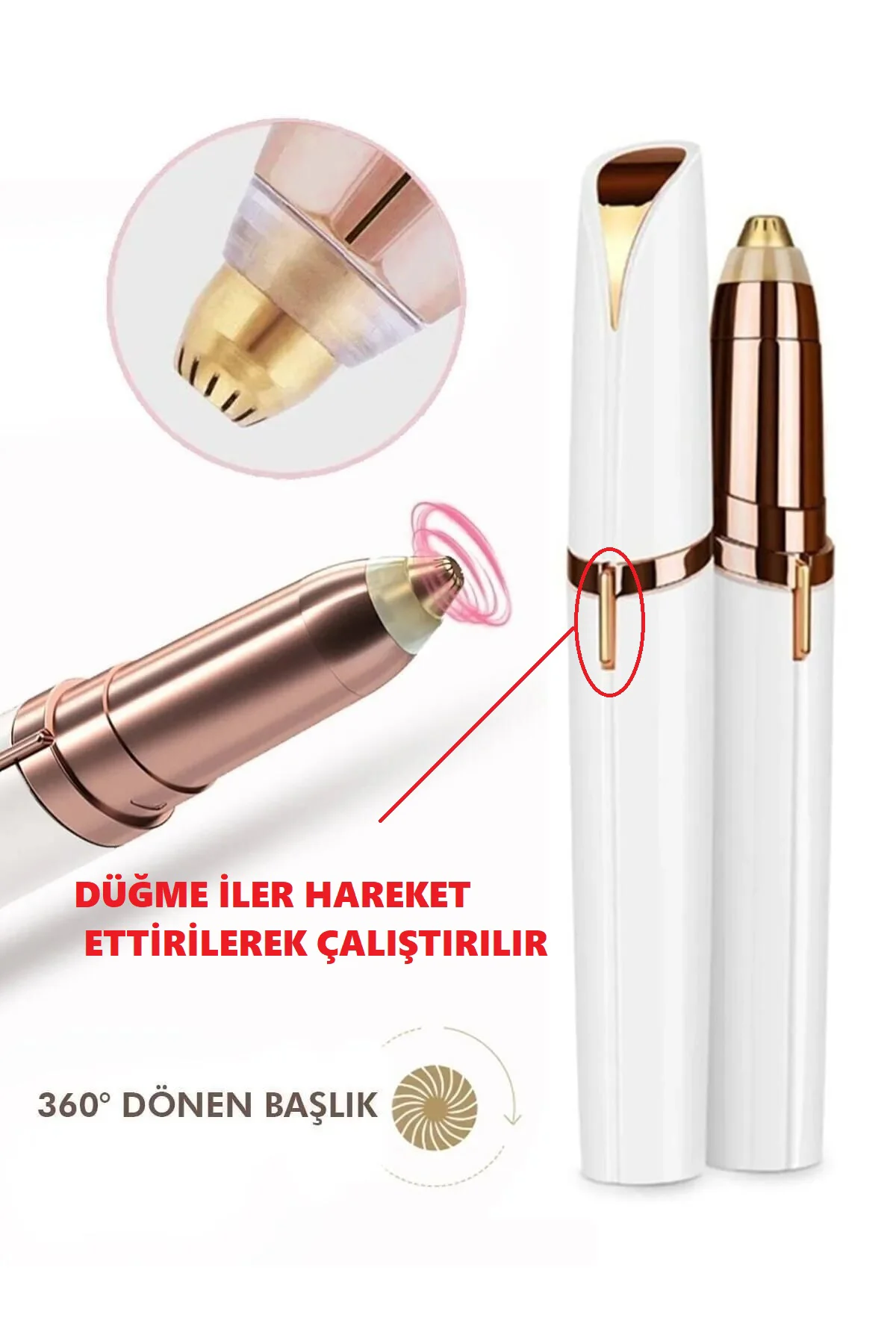 Kalem Tipi Taşınabilir İnce Uçlu Yüz Için Tüy Alıcı Kaş Bıyık Epilasyon Aleti (Pil Dahildir) Kalem Tipi Taşınabilir İnce Uçlu Yüz Için Tüy Alıcı Kaş Bıyık Epilasyon Aleti (Pil Dahildir)