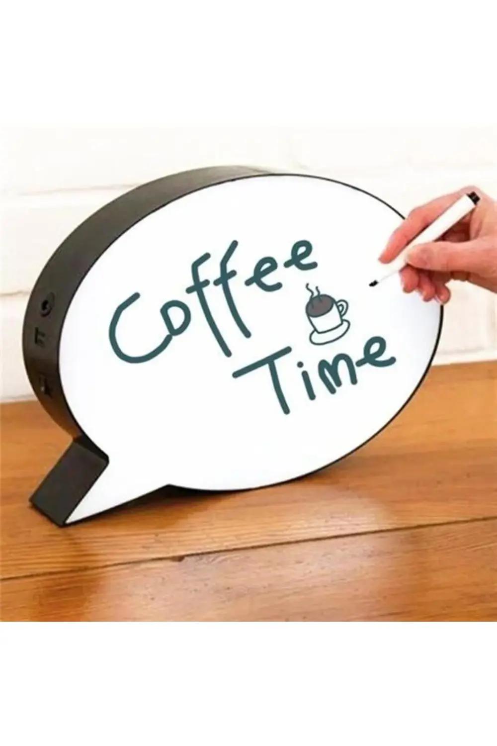 ® Kalemle Yazılabilen Konuşma Balonu Görünümlü Işıklı Mesaj Panos