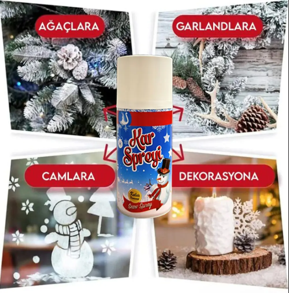Kalıcı Kar Spreyi 30 Gün Kalıcı Cam Yazı Kar Spreyi 150 ml - 1 Ad Kalıcı Kar Spreyi 30 Gün Kalıcı Cam Yazı Kar Spreyi 150 ml - 1 Ad