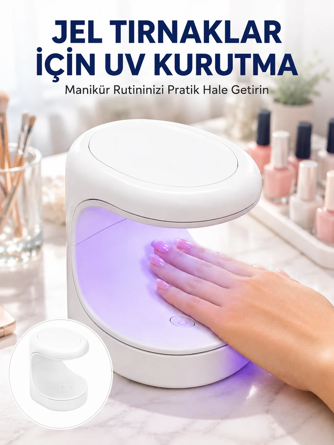 Kalıcı Oje Kurutucu UV Led Teknolojisi Taşınabilir Mini Tırnak Kurutucu Yeni Nesil