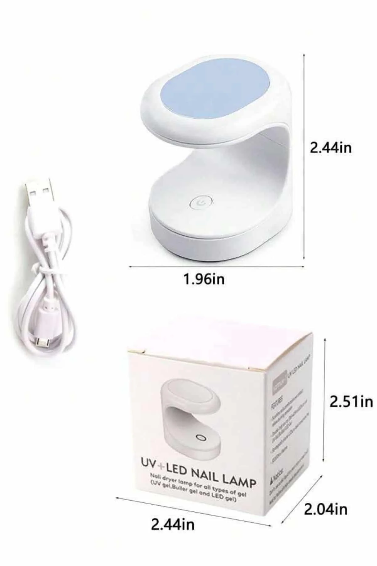 Kalıcı Oje Kurutucu UV Led Teknolojisi Taşınabilir Mini Tırnak Ku