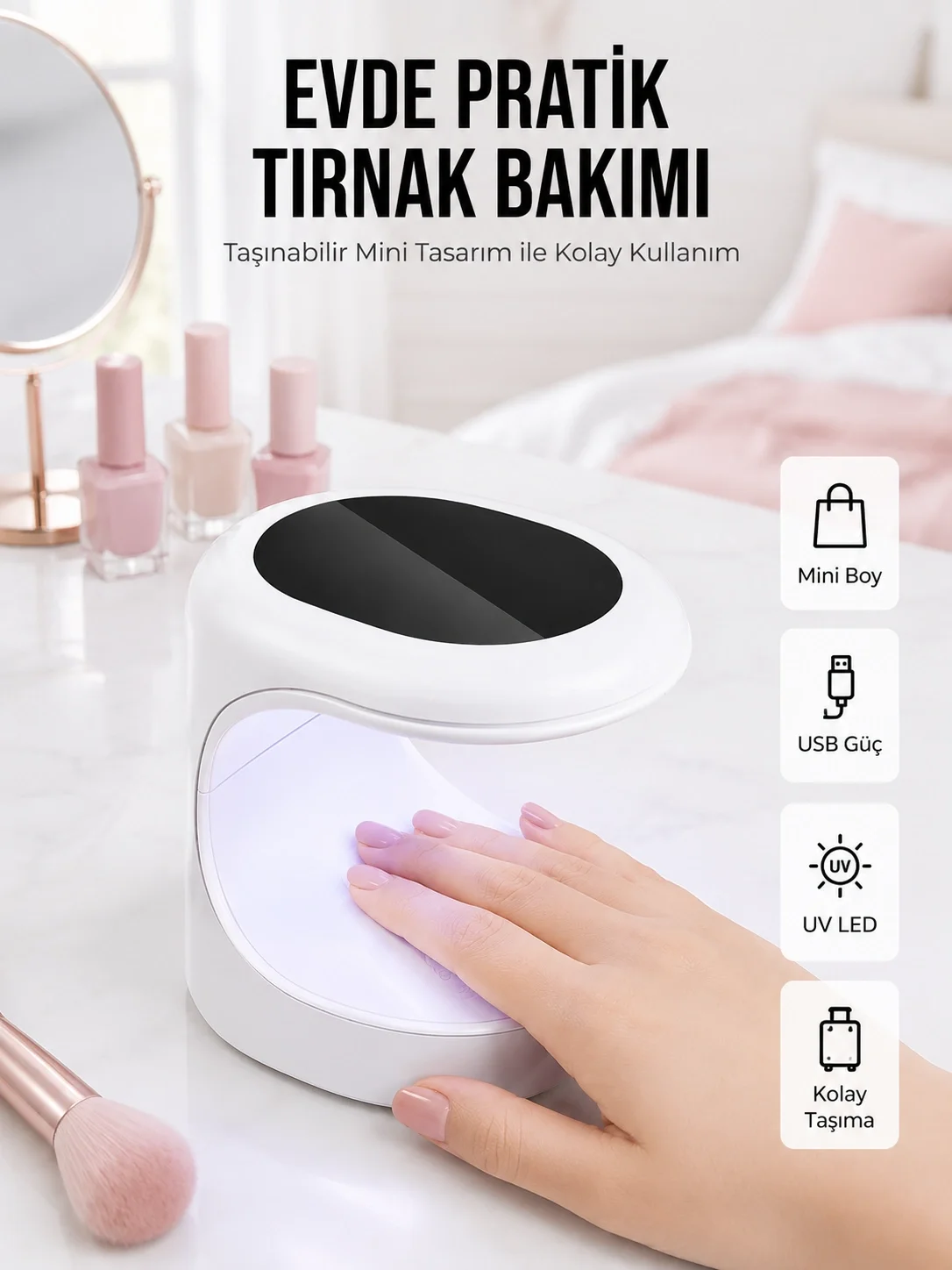 Kalıcı Oje Kurutucu Mini UV Işınlı Taşınabilir Hızlı ve Pratik Oje Kurutucu Fiyatı, Yorumları ve Özellikleri