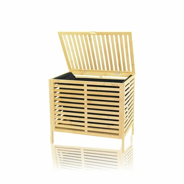 Kalın Ahşap Bambu Kirli Çamaşır Sepeti Siyah Kumaş Çantalı Sepet=50x38x55cm Bx40 Fiyatı, Yorumları ve Özellikleri