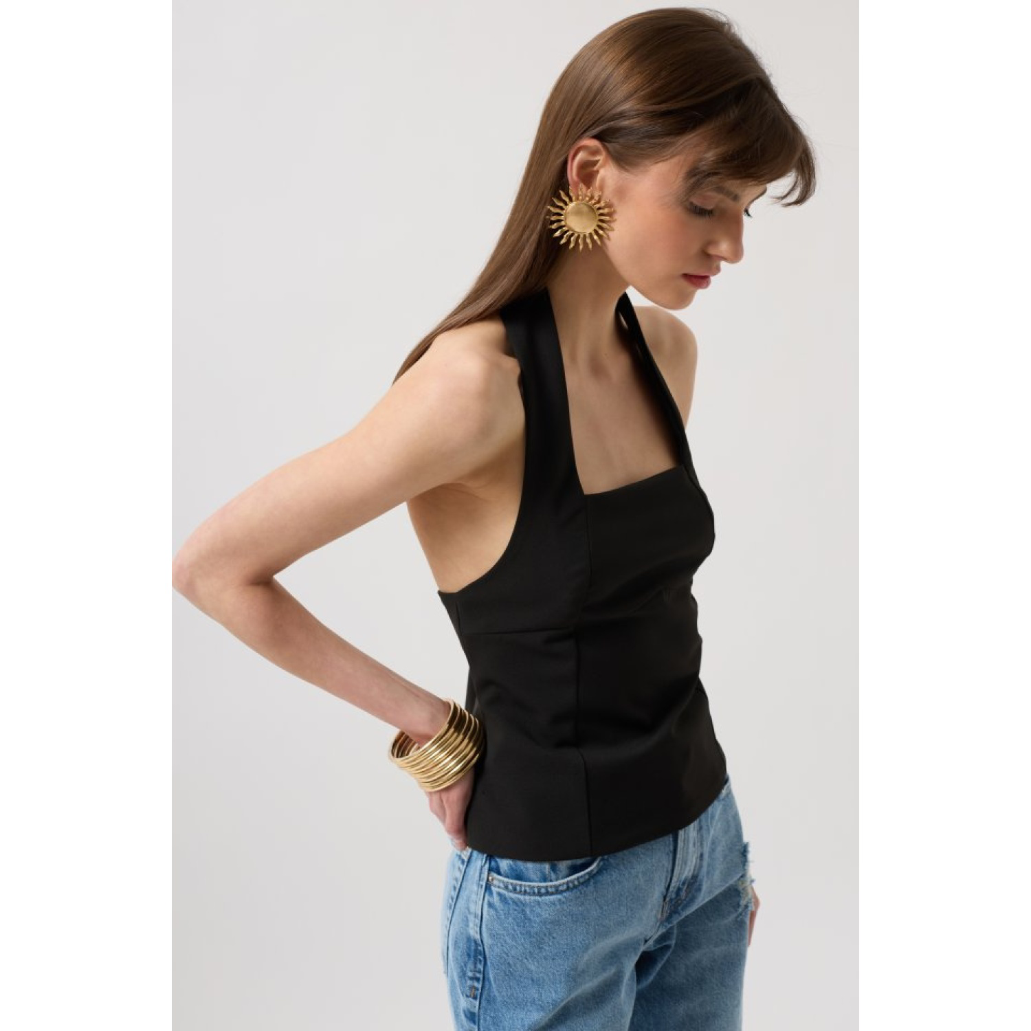 Kalın Askılı Crop Bluz Kalın Askılı Crop Bluz