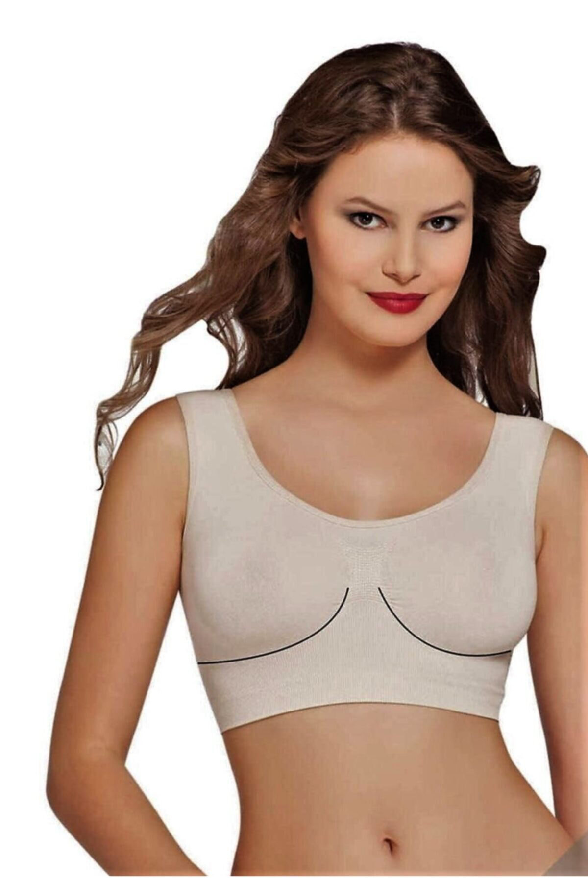 Layza Form Kalın Askılı Pedli Büstiyer Sütyen Ten Yeni Sezon