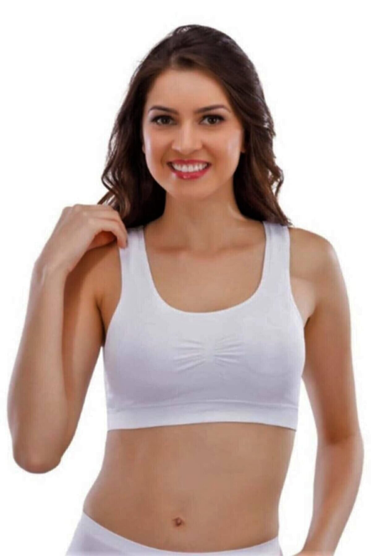 Layza Form Kalın Askılı Pedli Büstiyer Sütyen Beyaz