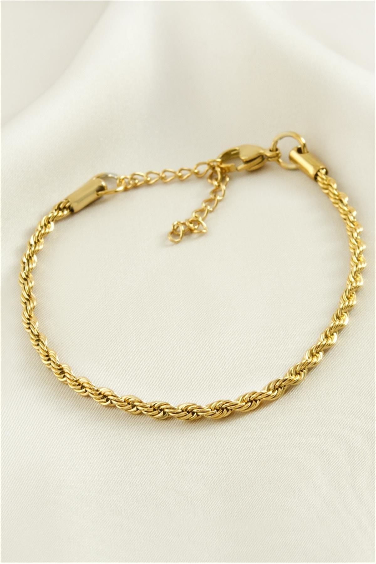 Kalın Burgulu Çelik Bileklik