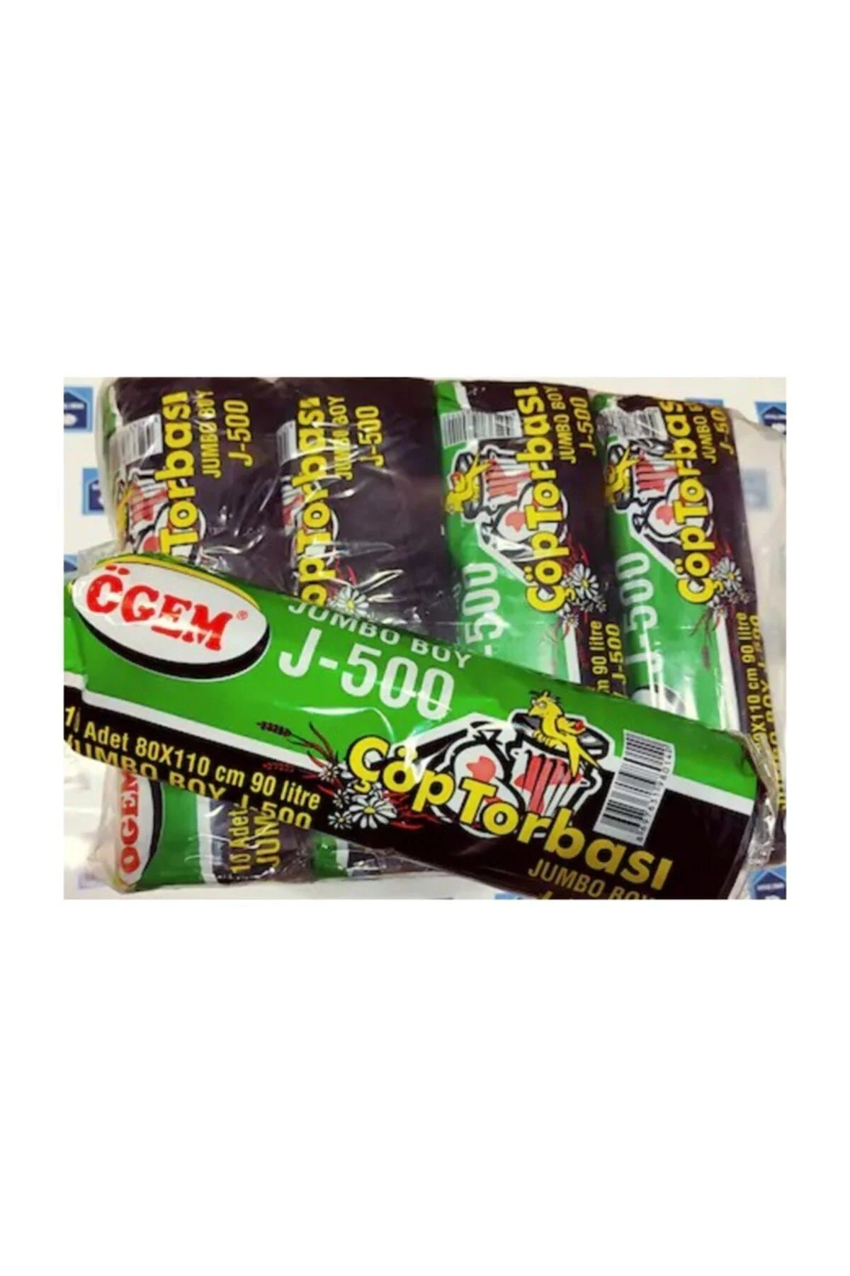 Kalın Jumbo Boy Çöp Poşeti 80*110 Cm 10 Lu 5 Paket