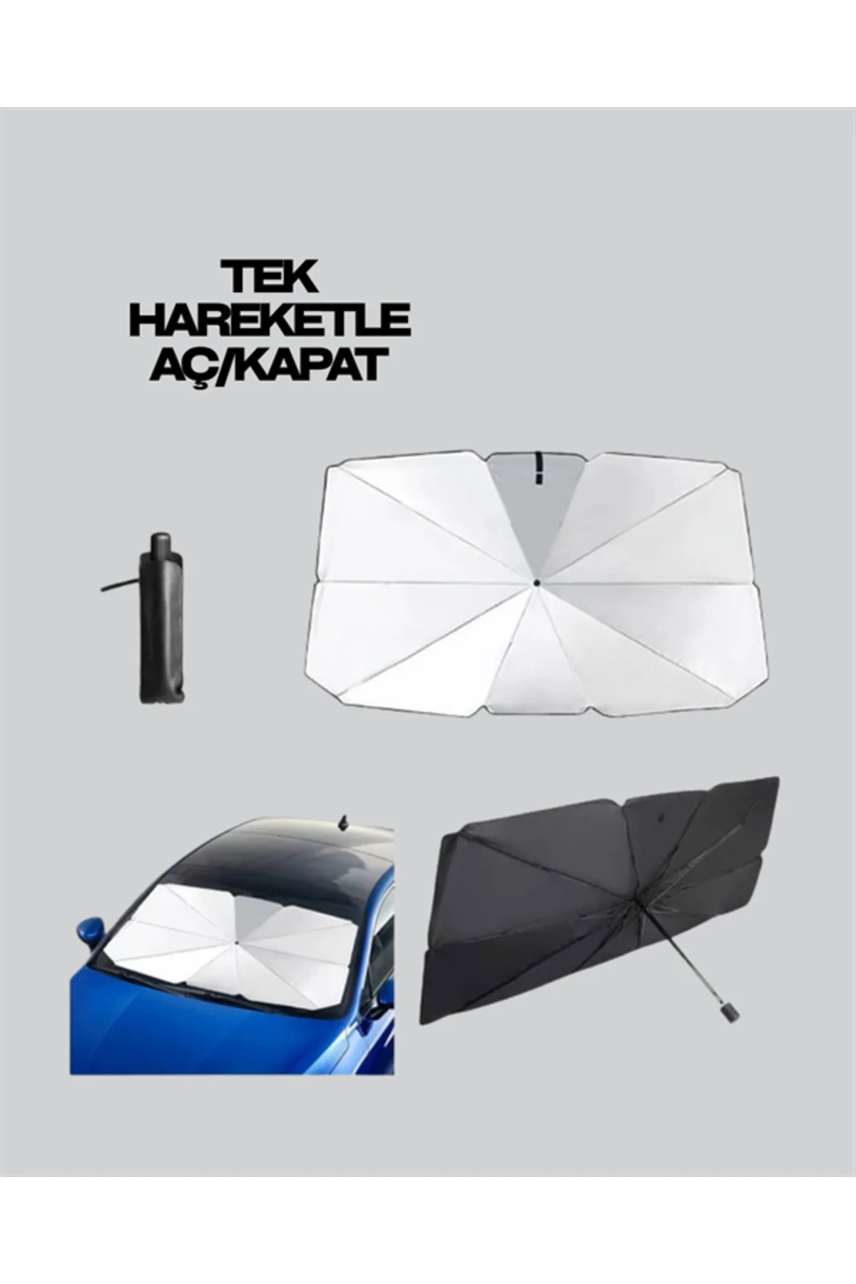 Kalın Kumaşlı Ön Cam Güneşliği – Solmaz, Deforme Olmaz, Uzun Ömür