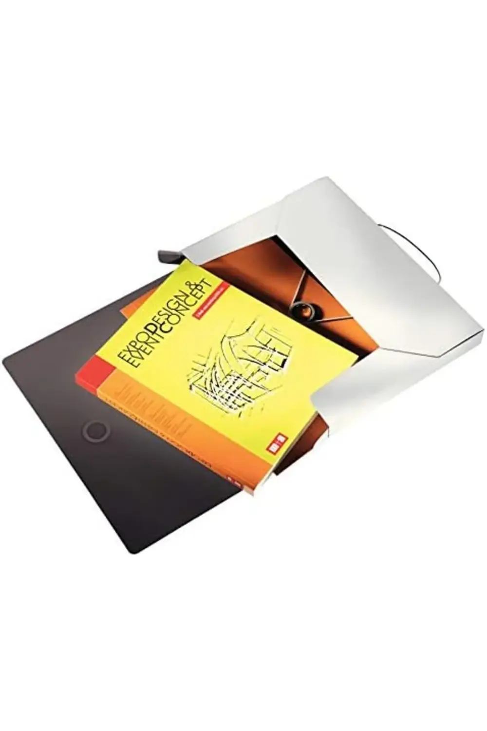 Kalın Lastikli Dosya, 250 Sayfa Kapasiteli, Beyaz, 45681001 11698