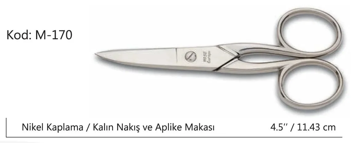 Kalın Nakış Makası No:4.5 – 11,43 cm Süper Kalite Çelik Dikiş Makası Fiyatı, Yorumları ve Özellikleri