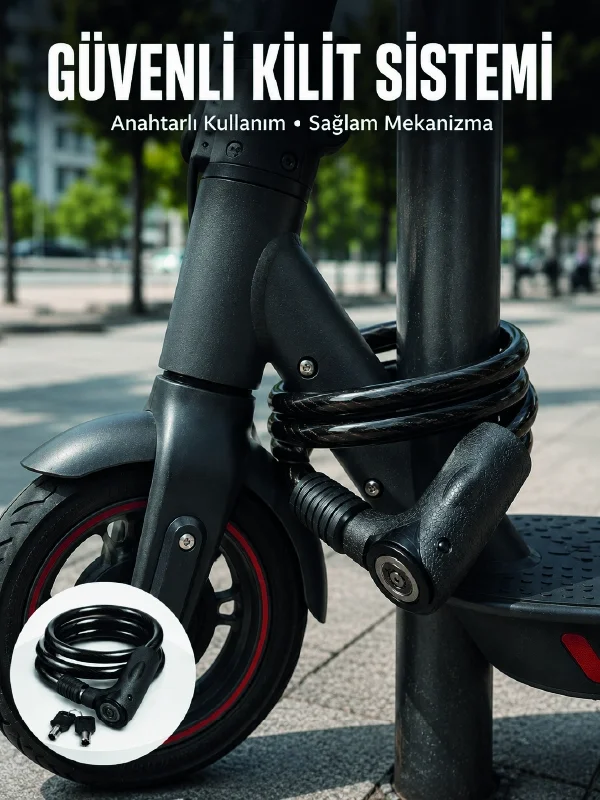 Kalın PVC Kaplamalı Dayanıklı Motosiklet ve Bisiklet Güvenlik Kilidi Kalın PVC Kaplamalı Dayanıklı Motosiklet ve Bisiklet Güvenlik Kilidi