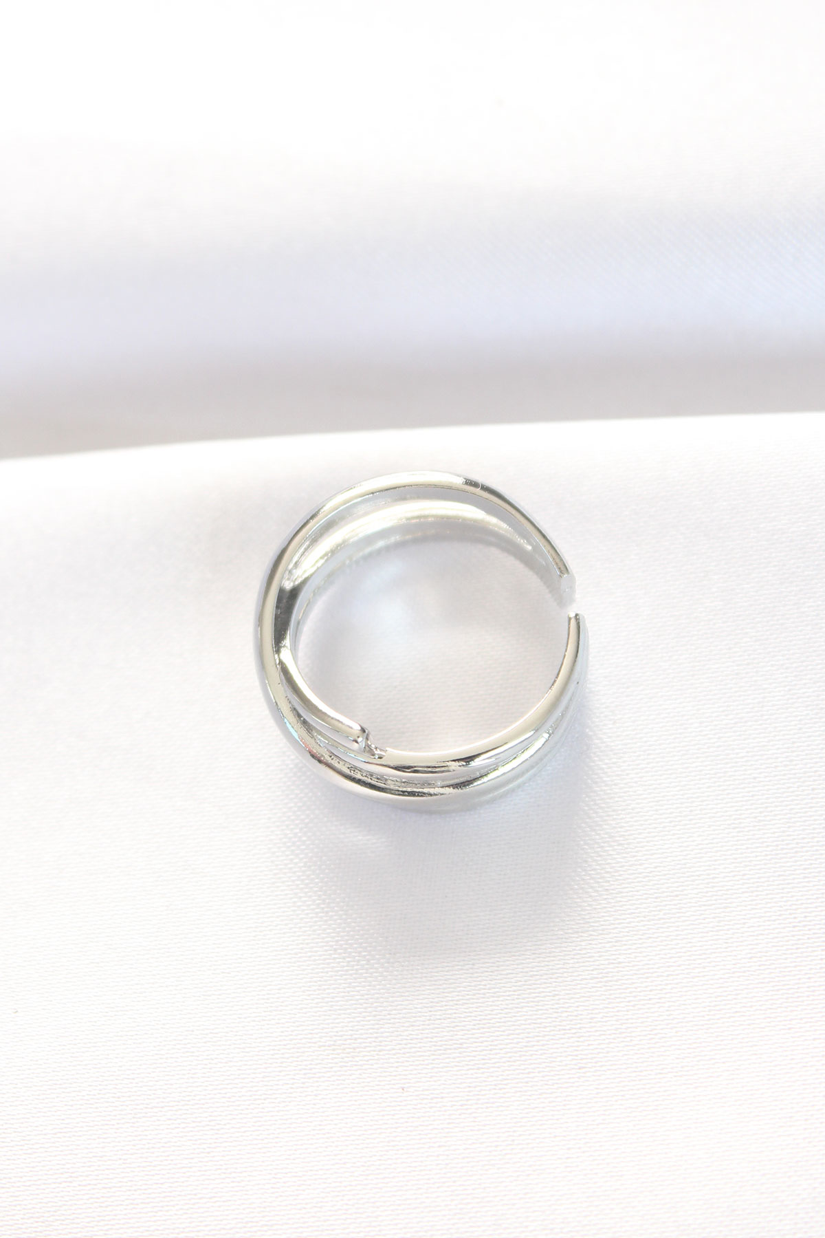 Kalın Silver Renk Ayarlanabilir Yüzük - TJ-BYK3102