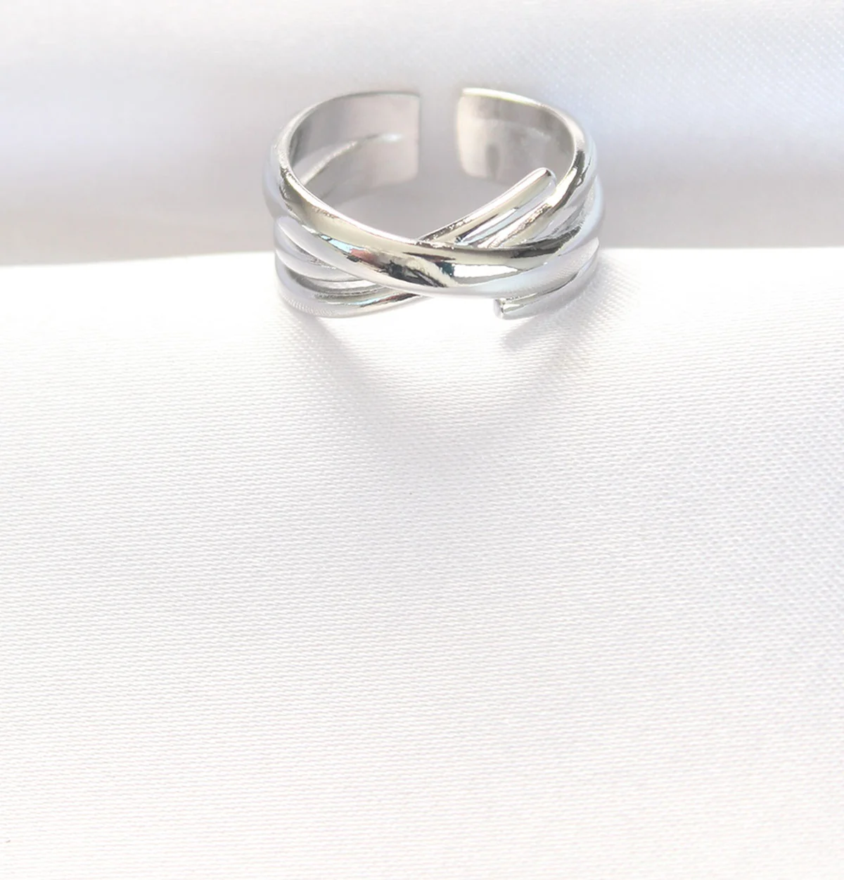 Kalın Silver Renk Ayarlanabilir Yüzük Tj-byk3102 Diğer