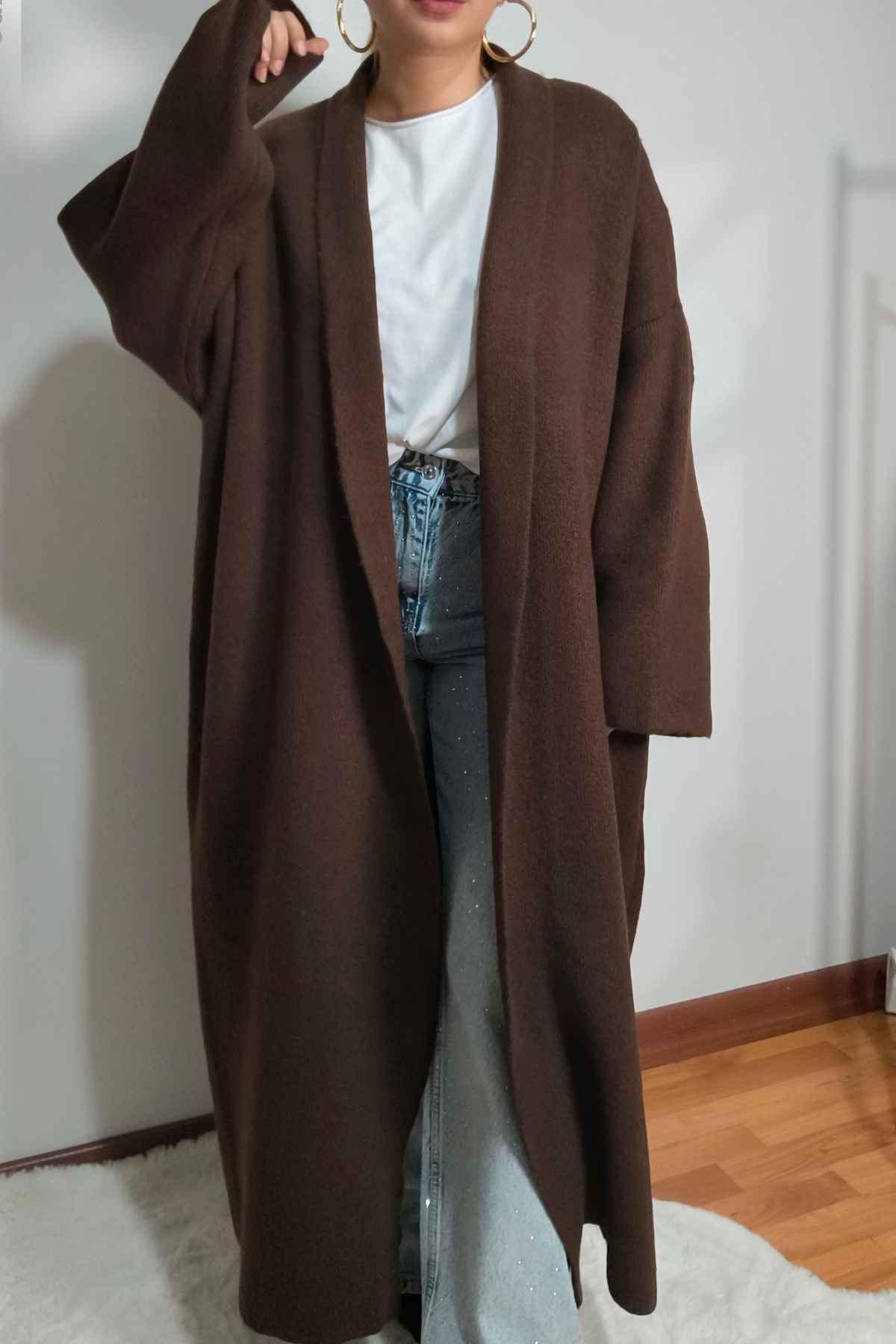 Madammmerry Kalin Uzun Oversize Salaş Hirka Büyük Beden Uyumlu