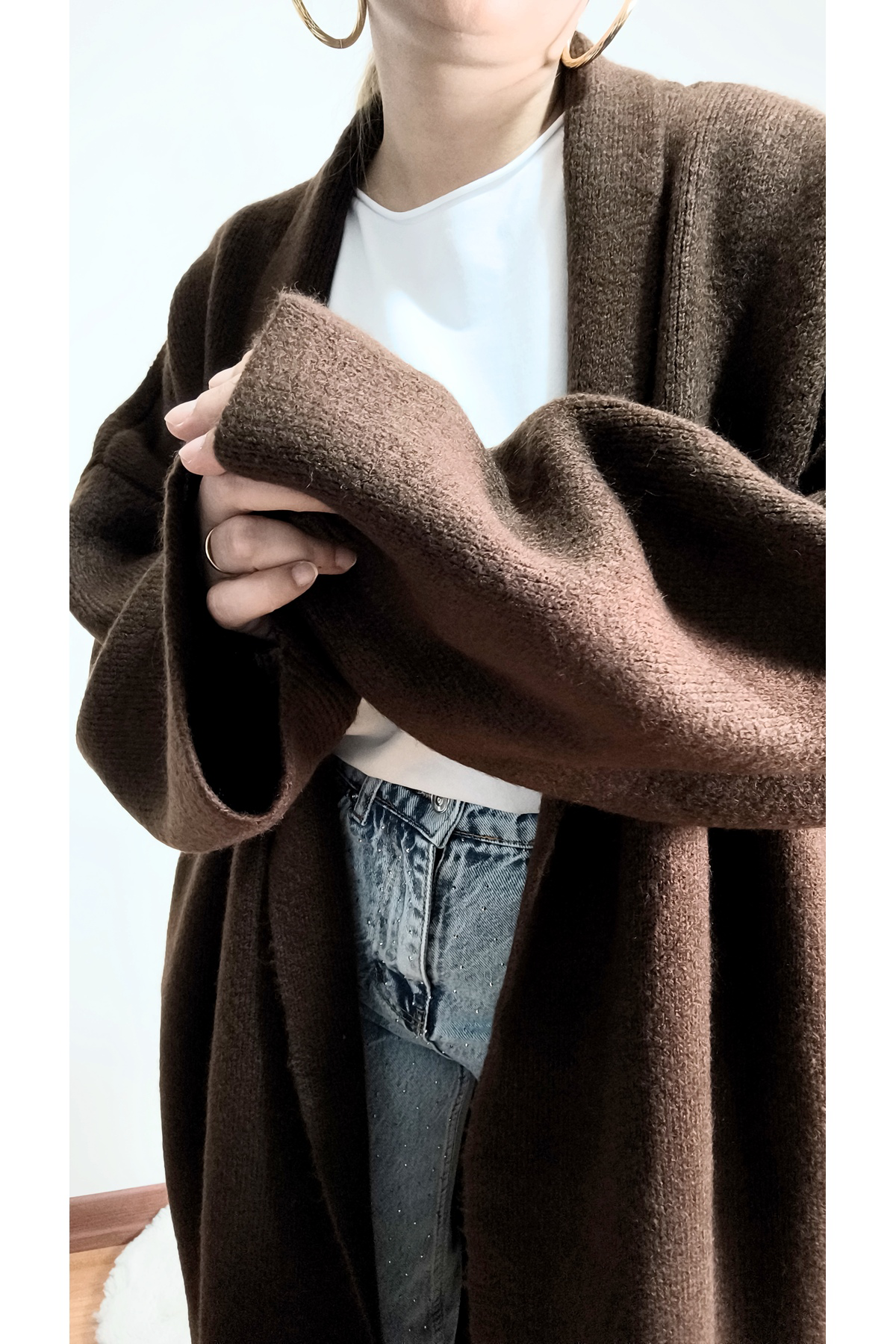 Madammmerry Kalin Uzun Oversize Salaş Hirka Büyük Beden Uyumlu