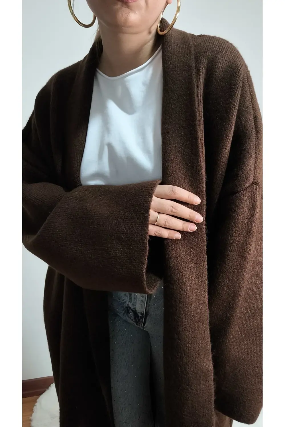 KALIN UZUN OVERSİZE SALAŞ HIRKA BÜYÜK BEDEN UYUMLU