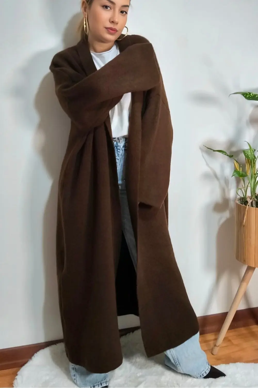 KALIN UZUN OVERSİZE SALAŞ HIRKA BÜYÜK BEDEN UYUMLU