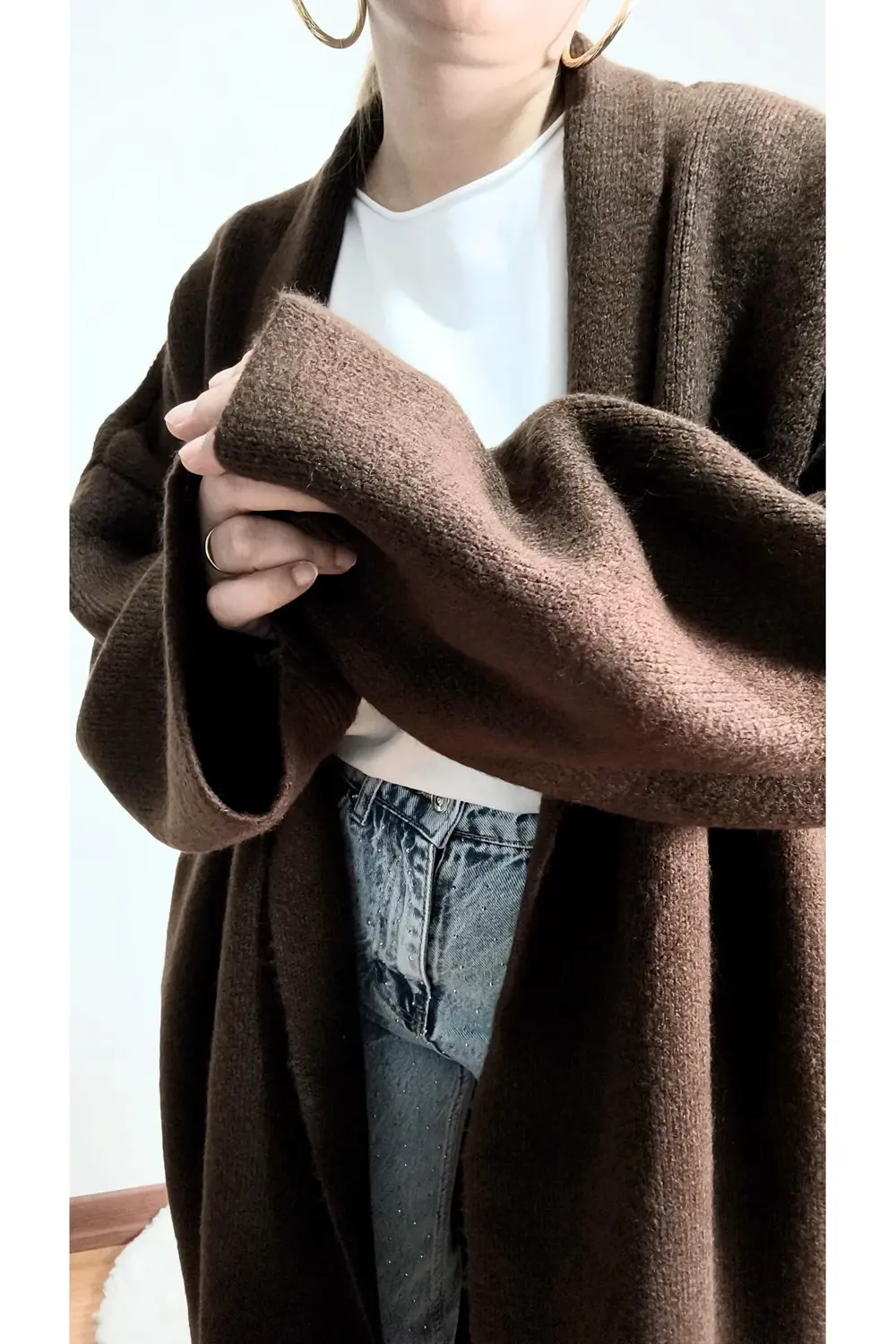 KALIN UZUN OVERSİZE SALAŞ HIRKA BÜYÜK BEDEN UYUMLU