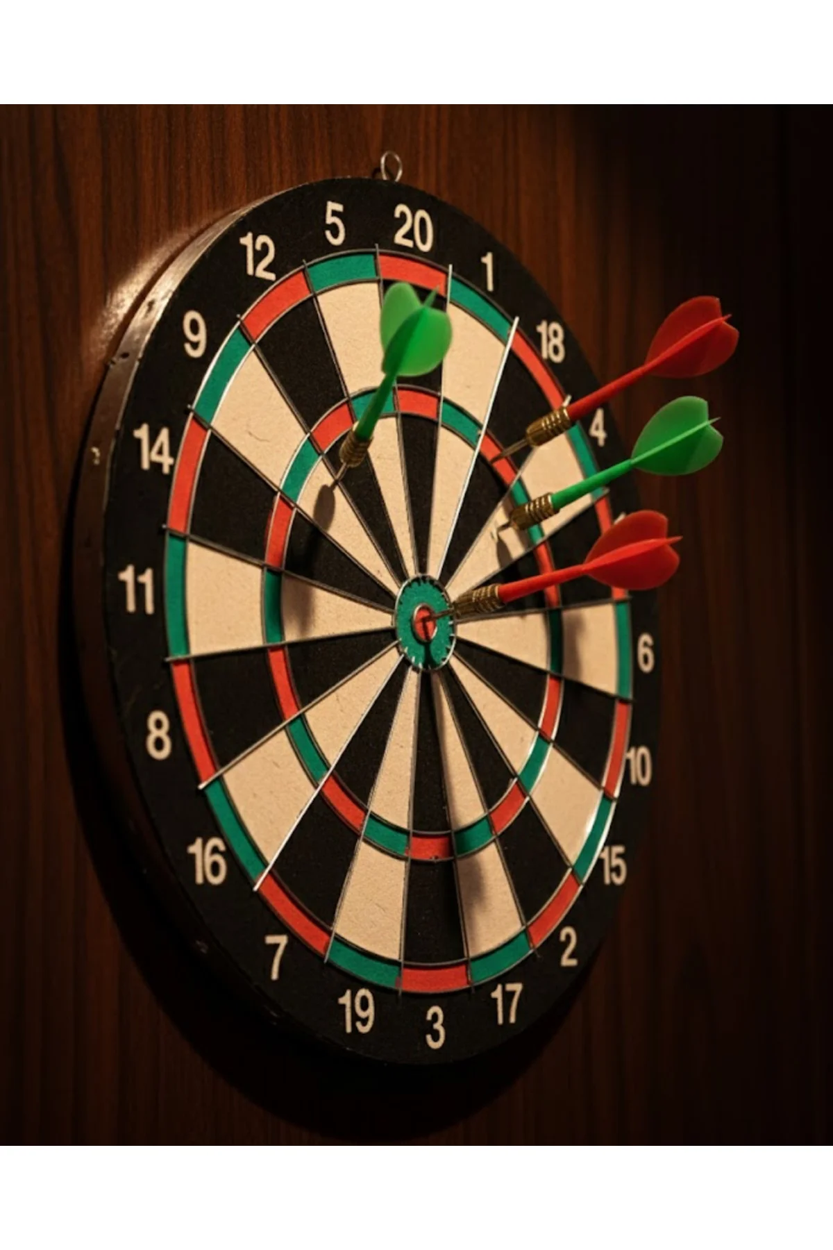Kaliteli Ahşap 15 İnç Dart Tahtası Kolay Montajlı 4 Ok