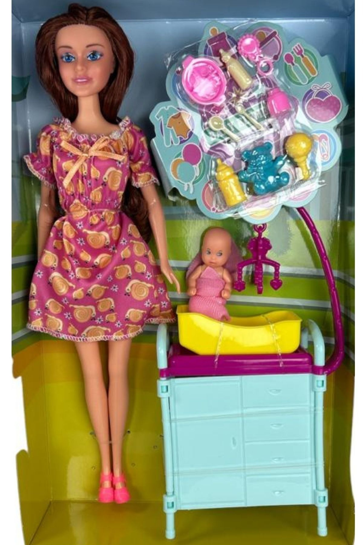 Oyuncak Store Kaliteli Anne Bebek Beşikli Bakım Seti