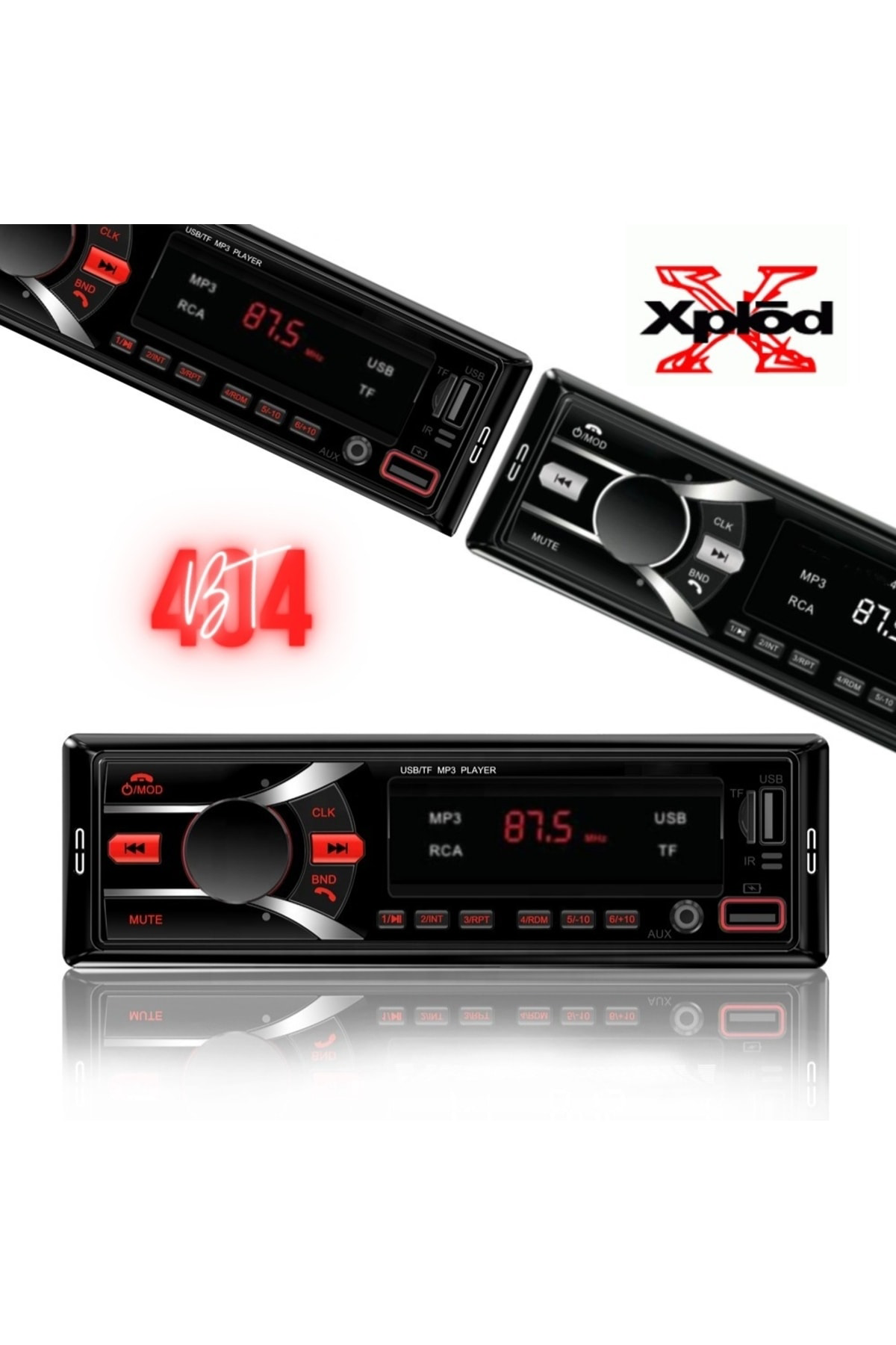 Flash Point Kaliteli Bluetooth Oto Teyip Araba Teyibi Mp3