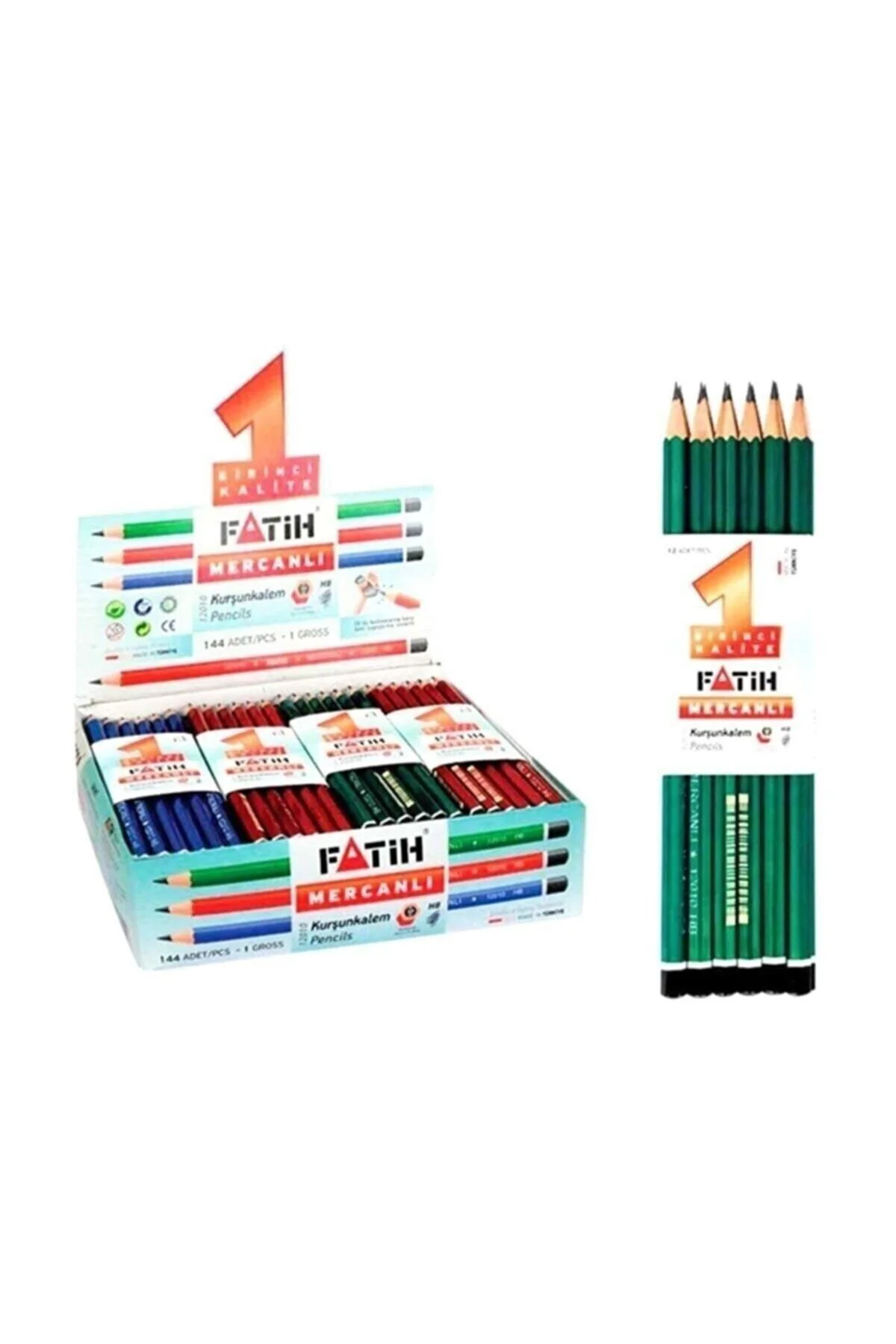 Kaliteli Karışık 10'lu Kurşun Kalem Faber -adel-fatih