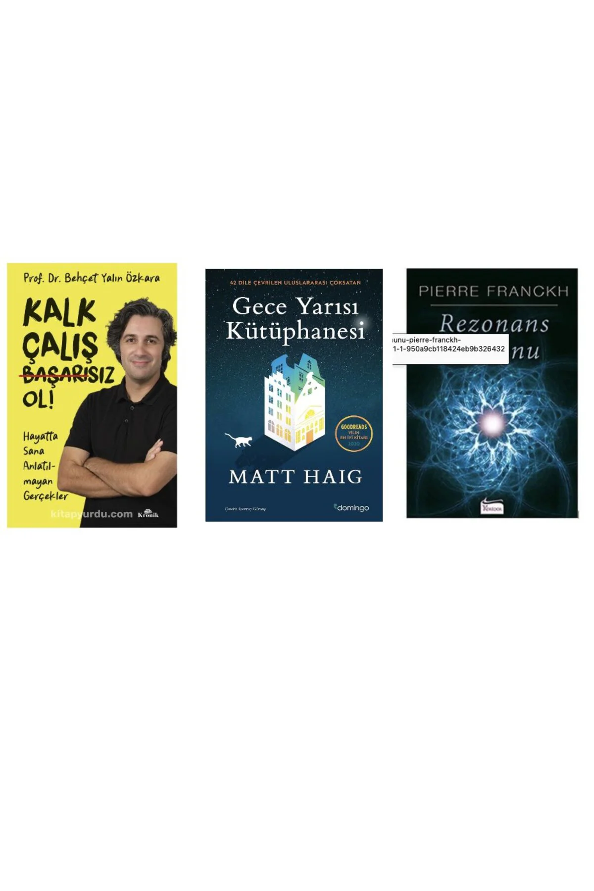 KALK CALIS+GECE YARISI KUTUPHANESI+REZONANS KANUNU=3 SET
