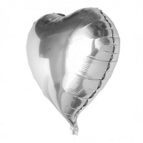 Kalp Balon Folyo Gümüş 60 cm 24 inç Kalp Balon Folyo Gümüş 60 cm 24 inç
