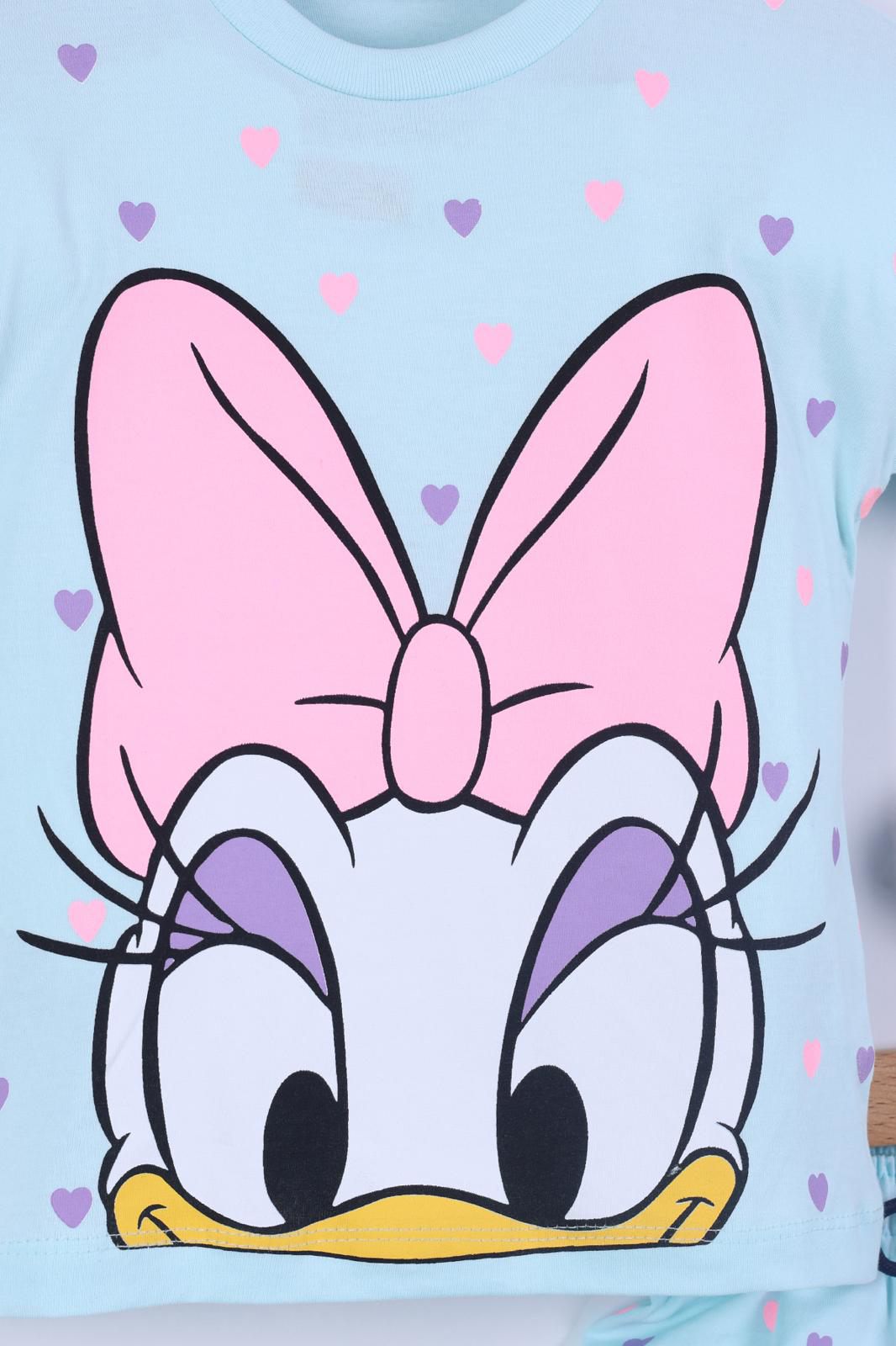 Kalp Baskılı Kız Çocuk T-Shirt Şort Takım 3/6 yaş