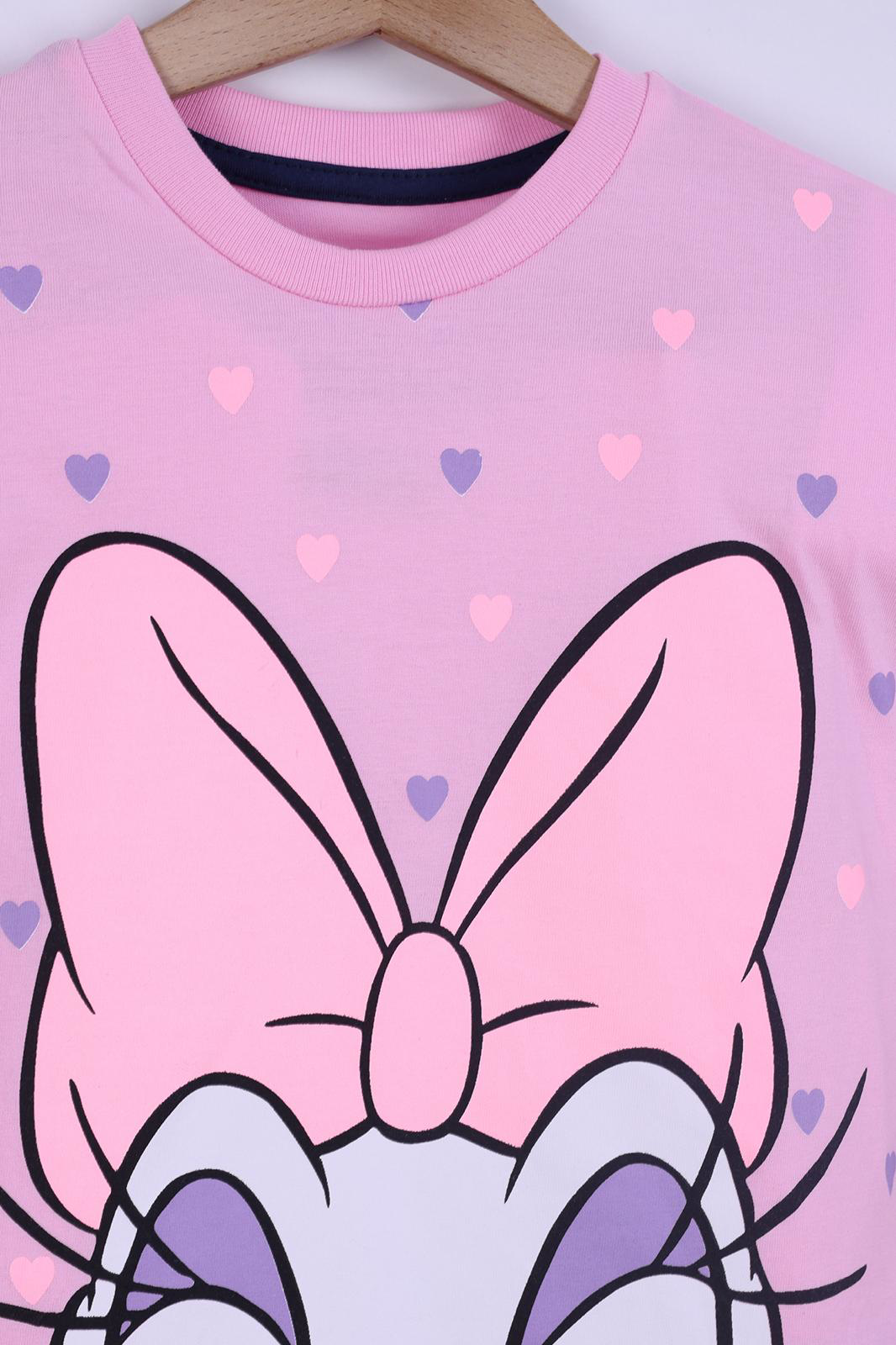 Diamondstar Kalp Baskılı Kız Çocuk T-Shirt Şort Takım 3/6 Yaş