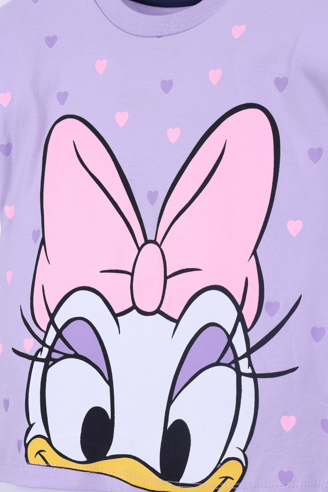 Kalp Baskılı Kız Çocuk T-Shirt Şort Takım 3/6 yaş