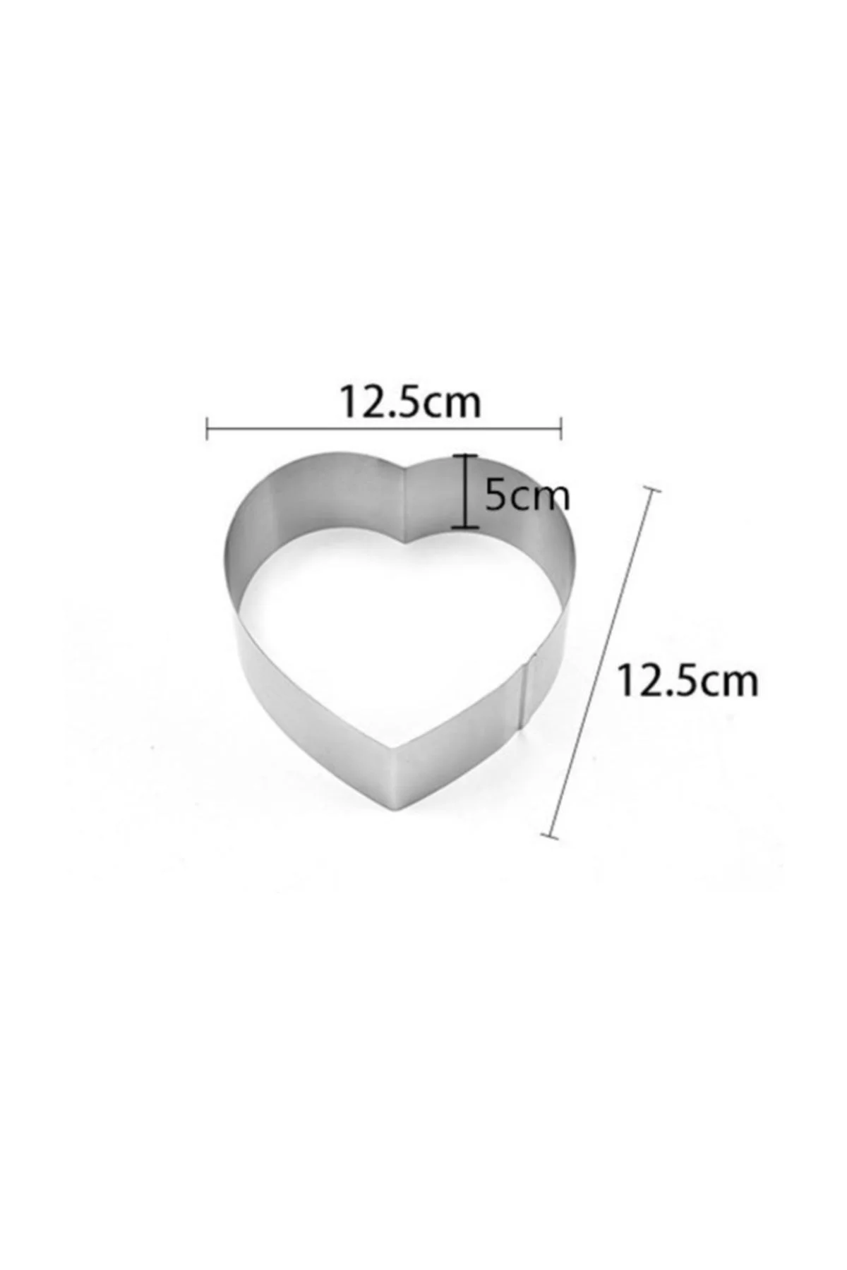 Kalp Kek Kalıbı 3'li Set Derinlik 5 cm