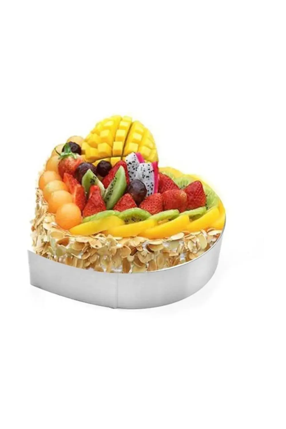 Nar Kalıp Kalp Kek Kalıbı 3'Li Set Derinlik 5 Cm