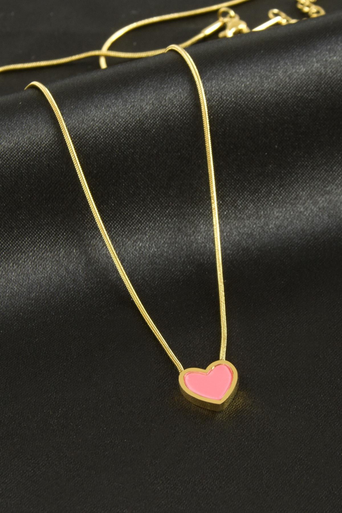 Kalp Lüks Çelik Kolye