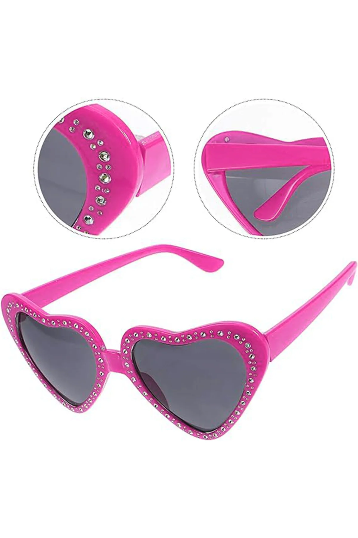 Kalp Şekilli Taşlı Parti Gözlüğü Pembe Renk 6x16 cm GO506089Gosa Kalp Şekilli Taşlı Parti Gözlüğü Pembe Renk 6x16 cm GO506089Gosa