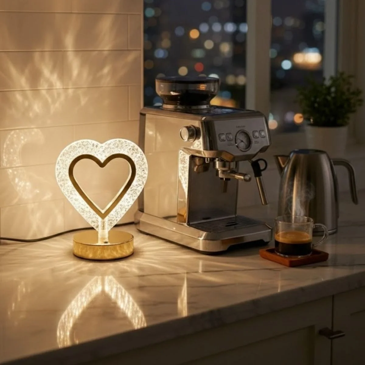 Kalp Şeklinde Kristal Led Masa Lambası – Dokunmatik, 3 Renk Işık Modlu, Şarjlı Mini Dekoratif Gece Lambası Bx40 Fiyatı, Yorumları ve Özellikleri