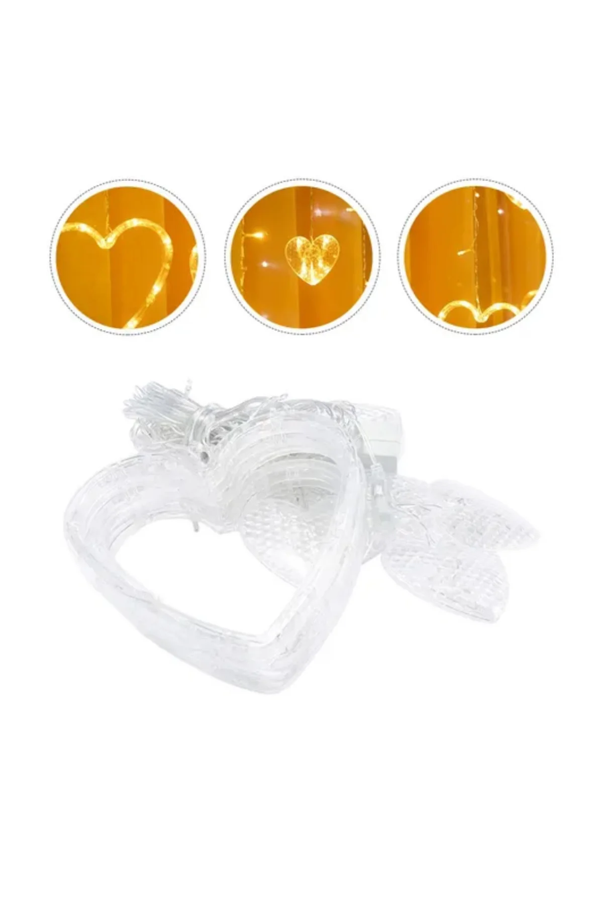 Kalp Şeklinde LED Neon Işık Dekoratif Romantik Oda ve Duvar Lambası