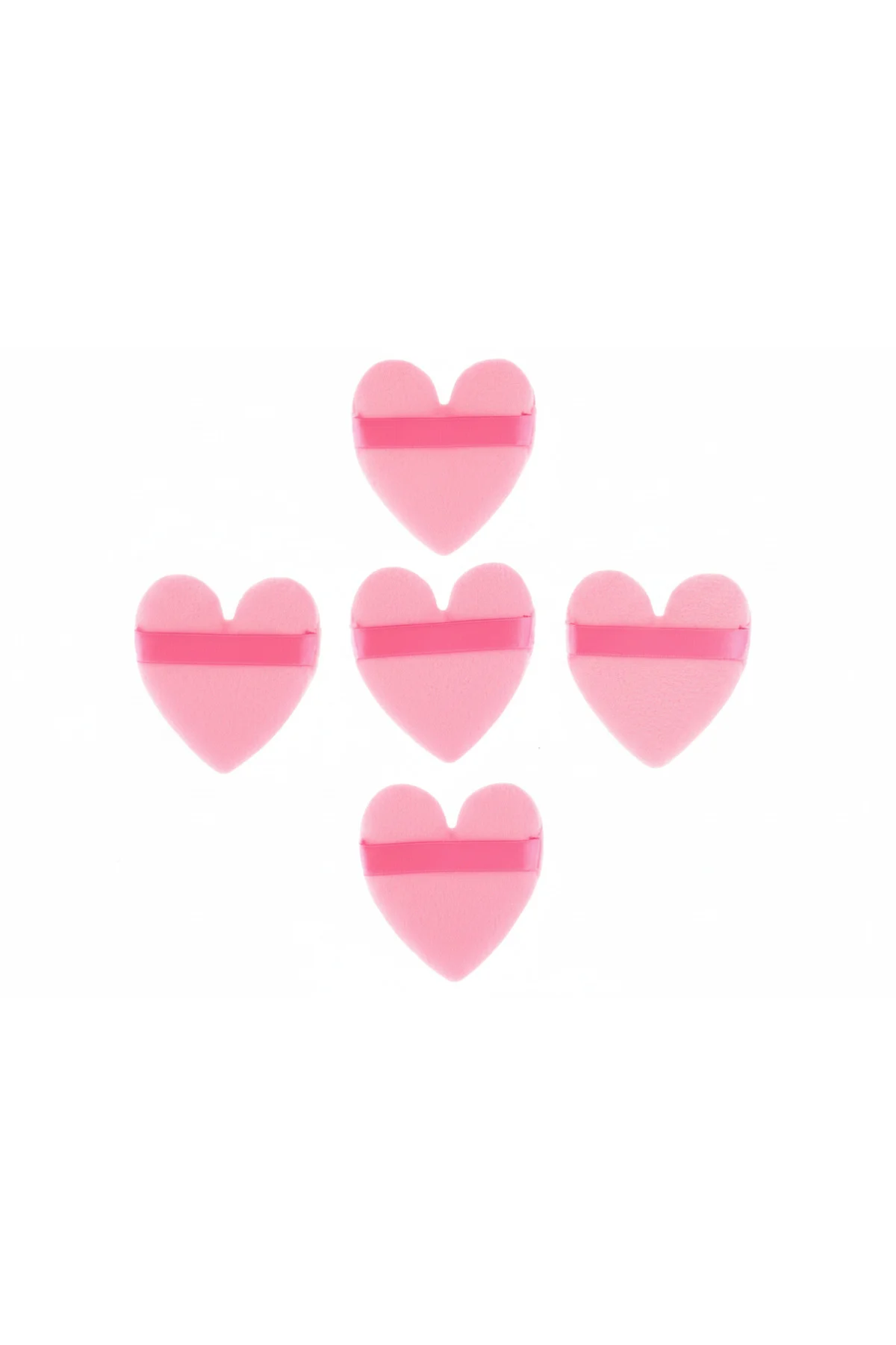 Kalp Şeklinde Makyaj Puf 5'li